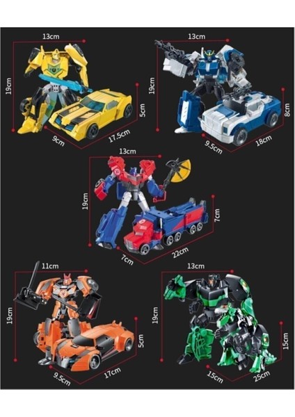 Gfc Life Store Transformers Tarzında Optimus Prime Bumblebee Grimlock Dönüşen Robot Araba