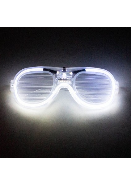 Tam Tur Led Işıklı 3 Kademe Panjur Gözlük Beyaz Renk 1 Adet Hawai Retro Hallow fiyatları