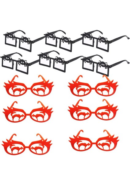 Halloween Camsız Örümcek Ve Kedi Şekilli Gözlük 12 Adet