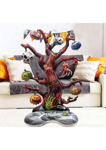 4d Halloween Ürkünçler Ağacı Şekilli Süpershape Folyo Balon 131 x 85 cm 1 Adet modelleri