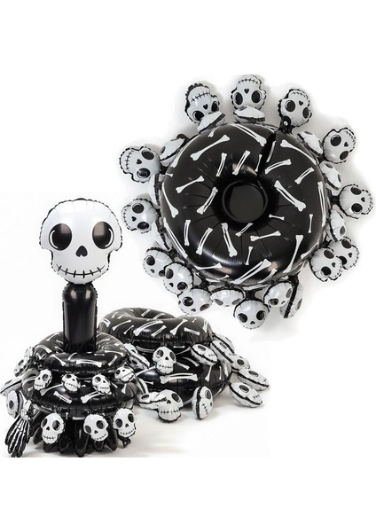 Halloween Iskelet Kurukafa Ağacı Şeklinde Folyo Balon 110 x 80 x 80 cm 1 Adet modelleri