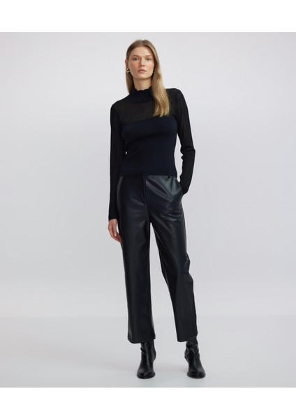 Transparan Mix Dar Kesim Triko