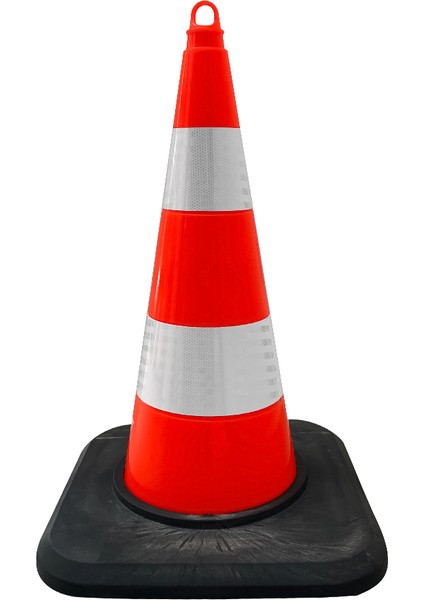 PVC Trafik Konisi 75 cm Çift Reflektifli Ağırlıklı Trafik Dubası