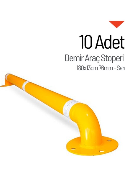 10'lu Demir Araç Stoperi Seti 180 x 13 cm 76 mm fiyatları