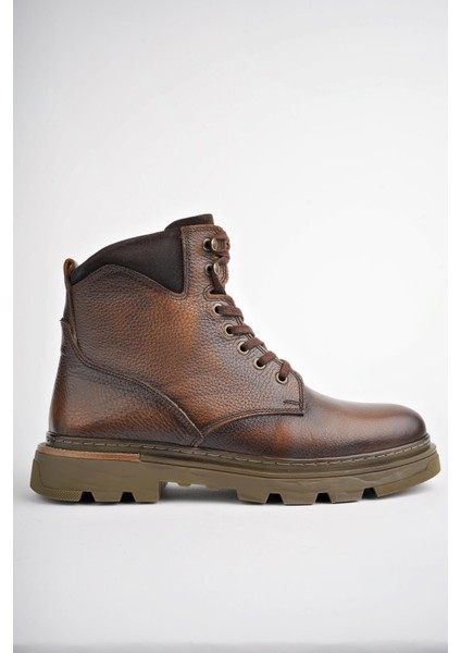 Alexander Deri Bağcıklı Fermuarlı Erkek Postal Bot