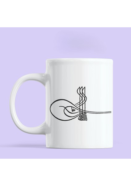 Kanuni Sultan Süleyman Osmanlı Padişah Imzası Temalı Baskılı Kupa Bardak