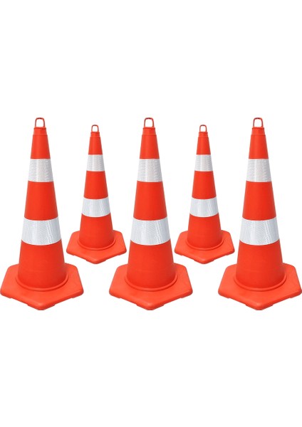5'Li Pvc Trafik Konisi Seti 75 Cm Eko Trafik Dubası fiyatları