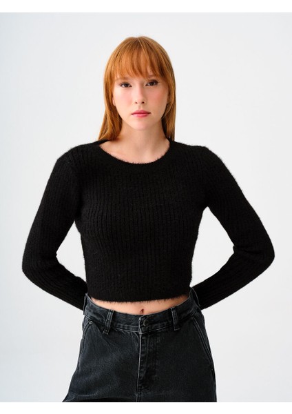 Loose Crop Kadın Kazak