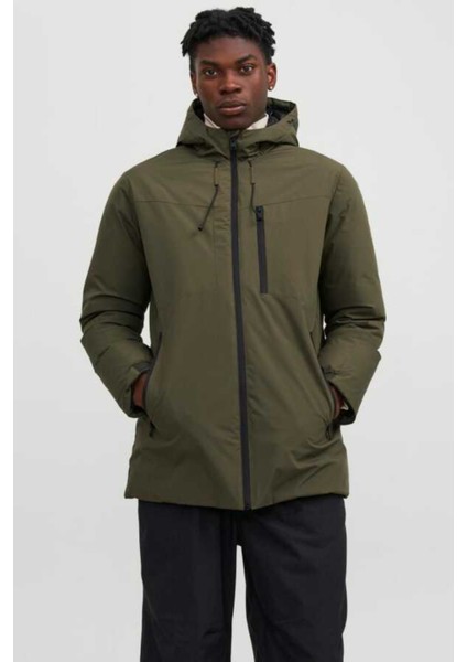 Jack&jones 12256884 Jjpayne Parka Jacket Erkek Uzun Mont Haki Yeşil