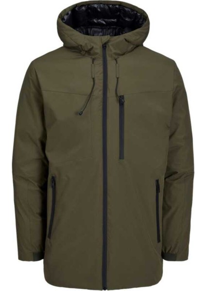 Jack&jones 12256884 Jjpayne Parka Jacket Erkek Uzun Mont Haki Yeşil modelleri