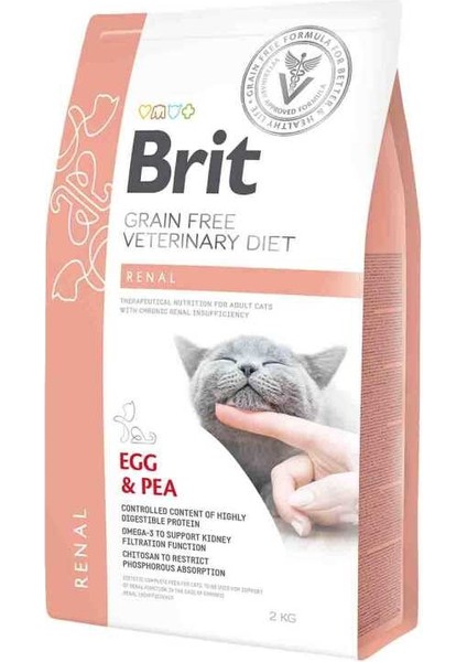 Brit Veterinary Diet Renal Böbrek Yetmezliği Olan Kediler Için Tahılsız Kedi Maması 2 kg