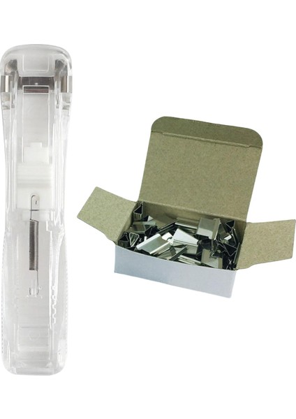 Öğrenciler Mini Itmeli Set Taşınabilir Tekrar Kullanılabilir Kullanımı Ilmış Şeffaf 50 Klipsli (Yurt Dışından)