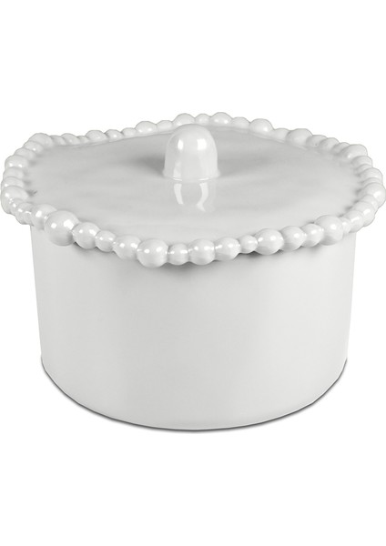 Joke Table Kitchen Melamin Bisküvi Kavanozu 14 cm x 21 cm Beyaz