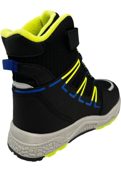 Pk24-1361 Filet Erkek Çocuk Kar Botu Siyah Sarı fırsatları