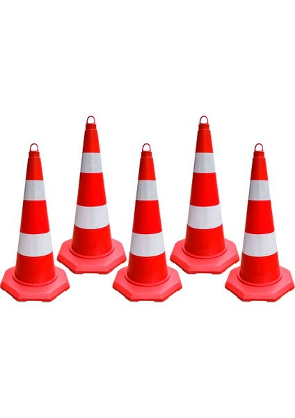 5'Li Tpe Trafik Konisi Seti 70 Cm Çift Reflektifli Trafik Dubası fiyatları