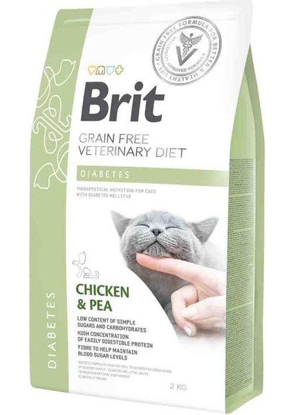 Brit Veterinary Diet Diabetes Diyabet Hastalığı Olan Kediler Için Tahılsız Kedi Maması 2 kg