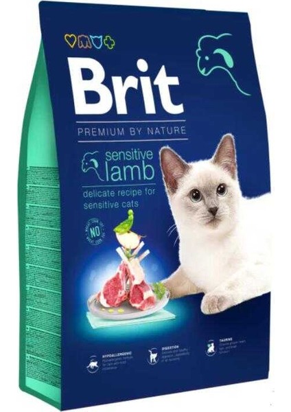 Brit Premium Hypo-Allergenic Sensitive Kuzu Etli Yetişkin Kedi Maması 8 kg