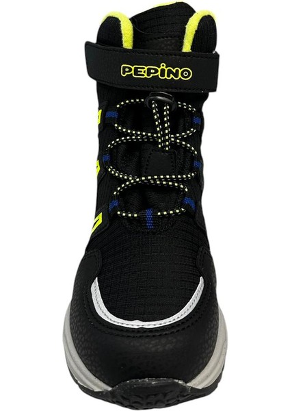 Pk24-1361 Filet Erkek Çocuk Kar Botu Siyah Sarı