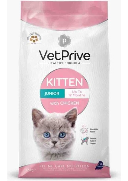 Vet Prive Kitten Tavuklu Yavru Kedi Maması 1,5 kg