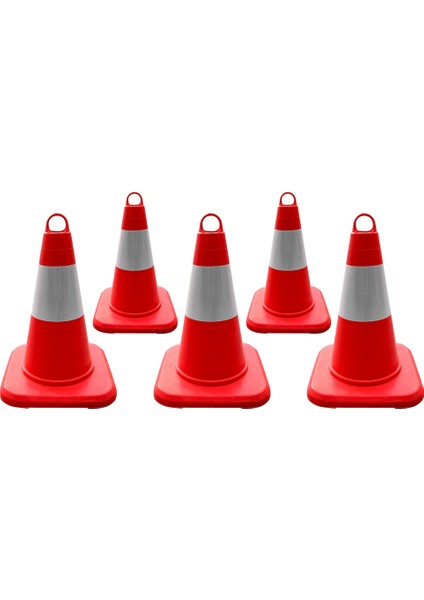 5'Li Tpe Trafik Konisi Seti 32 Cm Tek Reflektifli Trafik Dubası fiyatları