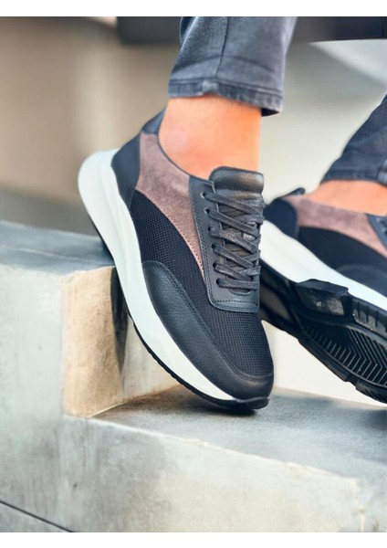 BLACK SELDEP 9684 HAKİKİ DERİ ERKEK SNEAKER SİYAH