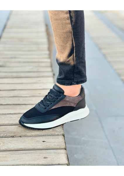 BLACK SELDEP 9684 HAKİKİ DERİ ERKEK SNEAKER SİYAH