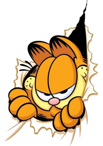 13 X 8,5 Cm Garfield Sticker Motor Araba Kask Laptop Sticker