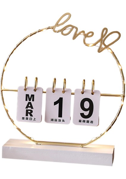 Sevgililer Günü Masaüstü Takvimi Ev Dekorasyonu Tekrar Kullanılabilir Flip Ahşap Sürekli Aşk Taban (Yurt Dışından) fiyatları