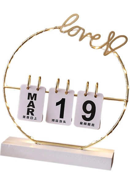 Sevgililer Günü Masaüstü Takvimi Ev Dekorasyonu Tekrar Kullanılabilir Flip Ahşap Sürekli Aşk Taban (Yurt Dışından) fırsatları