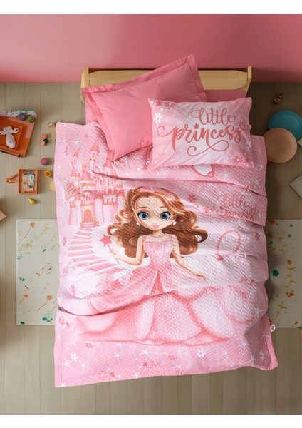 Junior Tek Kişilik Complete Set Gimbiya Pembe Nevresim Takımı