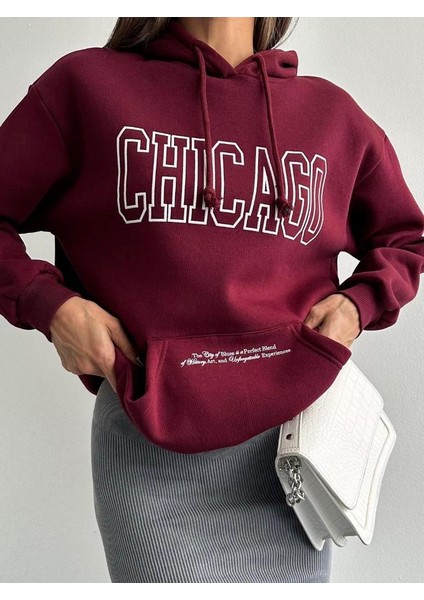 Baskılı Chıcago Sweatshirt