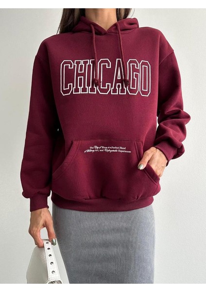 Baskılı Chıcago Sweatshirt