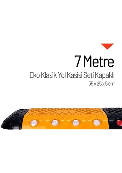 Eko Klasik Hız Kesici Set Kapaklı Plastik, Yol Kasisi 7 Metre
