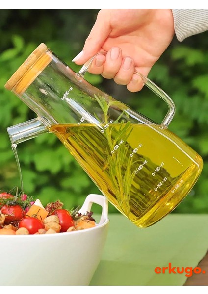 2 Adet Vakumlu Bambu Kapaklı Borosilikat Yağdanlık, Zeytinyağı Sıvıyağ Şişesi, Yağlık (900 Ml) Oilpot fiyatları
