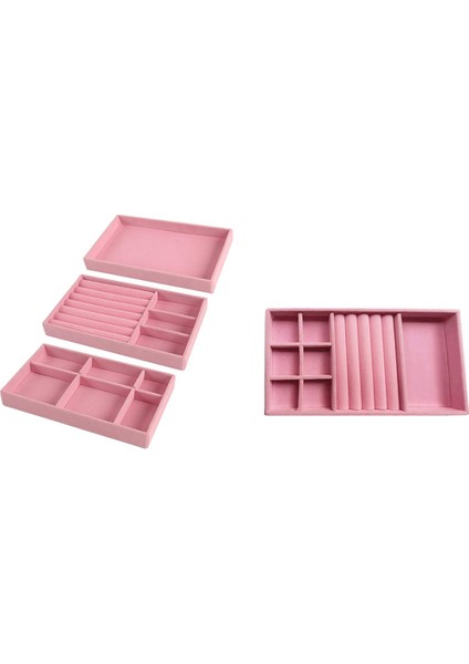 Takı Ekran Saklama Kutusu Masaüstü Bitirme Makyaj Depolama Pembe (Yurt Dışından)