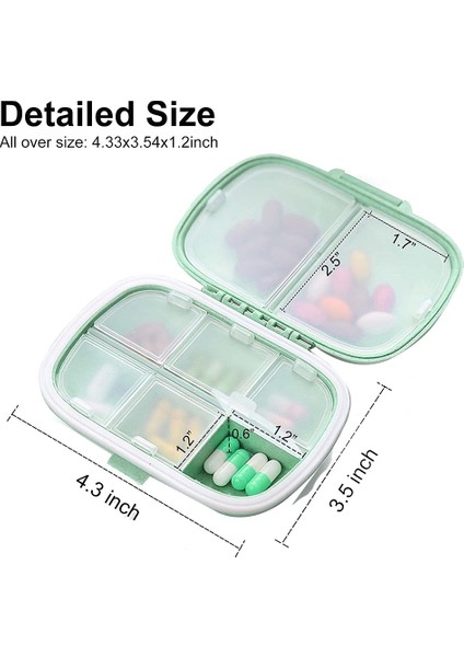 3'lü Paket 8 Bölmeli Seyahat Hapı Organizatörü (Yurt Dışından) fiyatları