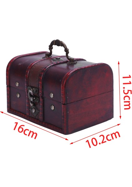 Vintage Takı Kolye Bileklik Kutusu Ahşap Kutular 16*11.5*10.2cm (Yurt Dışından)