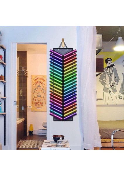 Vinil Saklama Düzenleyici, 40 Rulo Bölmeli, 50 Adet Lastik Bantlı (Yurt Dışından)