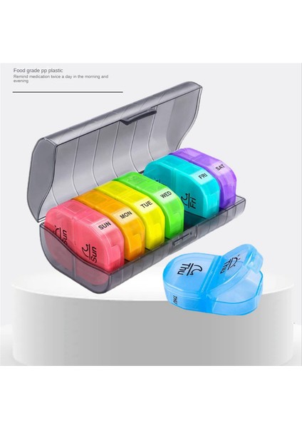 Haftalık Hap Organizatörü 2 Kez 7 Gün Öğleden Sonra Hap Kutusu (Yurt Dışından) fiyatları