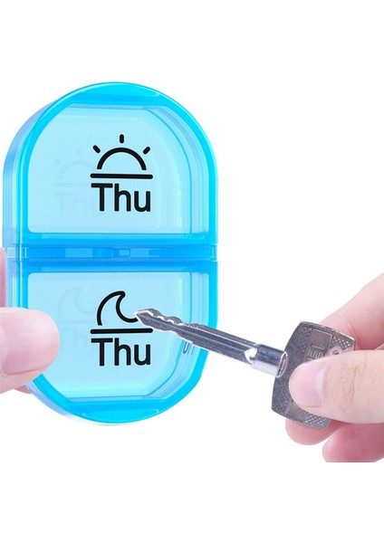 Haftalık Hap Organizatörü 2 Kez 7 Gün Öğleden Sonra Hap Kutusu (Yurt Dışından) indirimleri