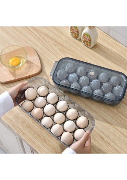 Yumurta Saklama Kutusu Buzdolabı Kapaklı Yumurta Tutucu Siyah (Yurt Dışından)