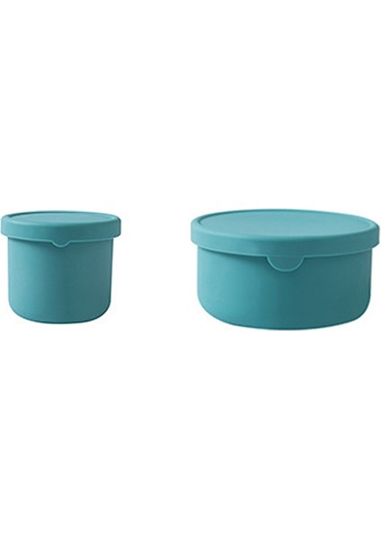 2pcs Mühürlü Kapaklı Silikon Gıda Saklama Kabı Mutfak Için, Yeşil (Yurt Dışından)