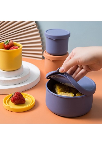 2pcs Mühürlü Kapaklı Silikon Gıda Saklama Kabı Mutfak Için, Yeşil (Yurt Dışından)