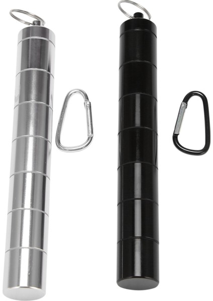 Metal Hap Kutusu Düzenleyici, 7 Gün Hap Düzenleyici, Anahtarlık Tutucu 2 Adet (Yurt Dışından)