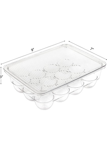 2'li Paket Buzdolabı Kutusu Yumurta Tutucu, Buzdolabı Için Kapaklı Yumurta Kabı (Yurt Dışından)