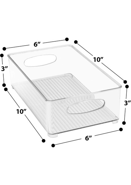 Buzdolabı, Yiyecek, 6'lı Paket Düzenlemek Için Plastik Şeffaf Organizatör Kutusu (Yurt Dışından)
