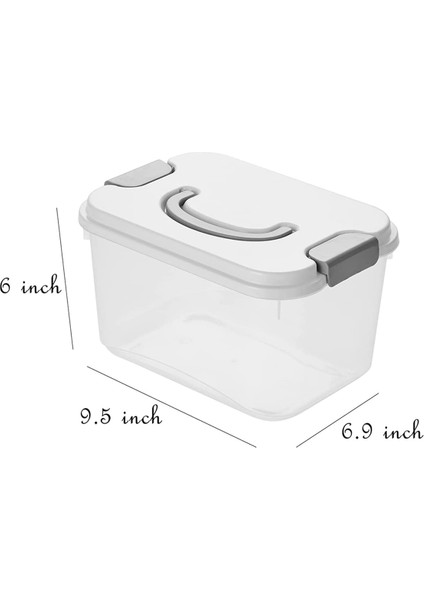 5,5 Quart Şeffaf Depolama Mandallı Kutu/kapaklı Kutu, 5 Litre, 6'lı Paket (Yurt Dışından) fiyatları