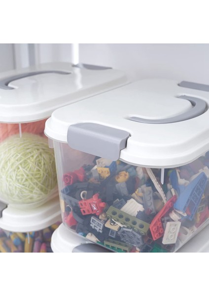 5,5 Quart Şeffaf Depolama Mandallı Kutu/kapaklı Kutu, 5 Litre, 6'lı Paket (Yurt Dışından) modelleri