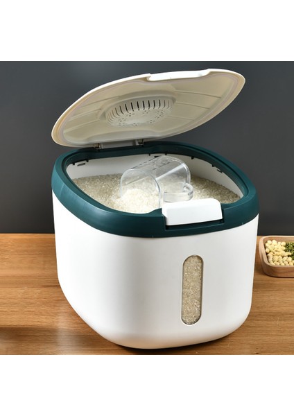5kg Pirinç Kovası Mühürlü Pirinç Dispenseri Böcek Neme Dayanıklı Yeşil (Yurt Dışından)