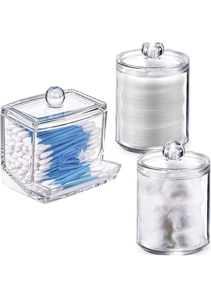 Adet Şeffaf Plastik Çubukla Dispenseri ve Qtip Tutucu Akrilik (Yurt Dışından)